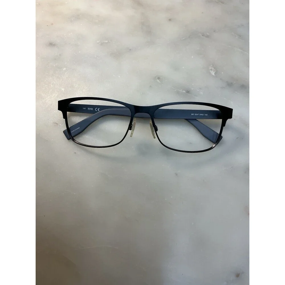 BOSS Orange BO 0247 0INX Rectangular Full Rim Black Metal/Plastic 54-17-140